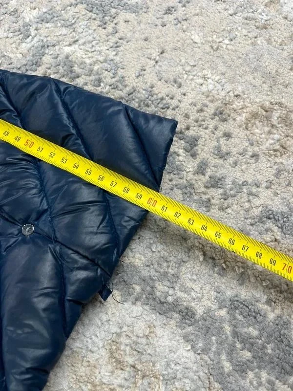 Vintage Ralph Lauren Women Navy Diamon Pattern Puffer Vest Hooded Full Zip Jacke – photo 10
